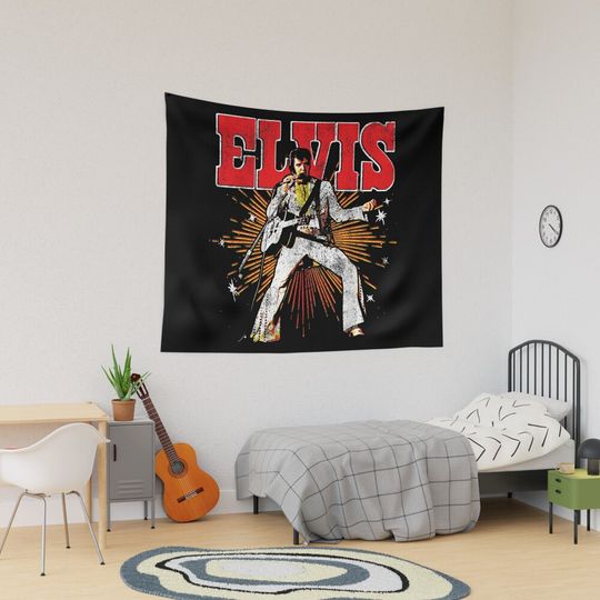 The King Of Rock Elvis Presley Tapestry, Elvis Presley Home Decor