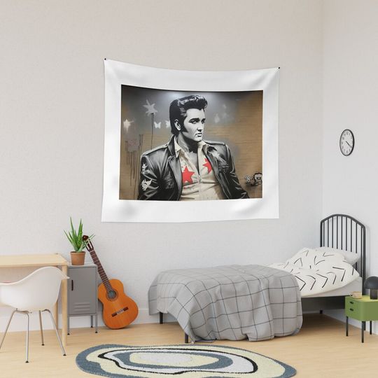 The King Of Rock Elvis Presley Tapestry, Elvis Presley Home Decor