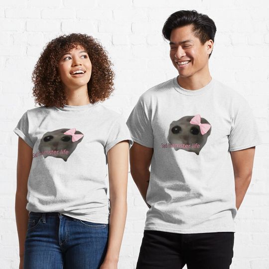 Discover Sad Hamster Meme Shirt, Funny Trend T-Shirt