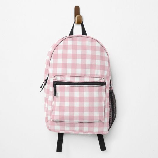 Pink strawberry shortcake gingham Backpack