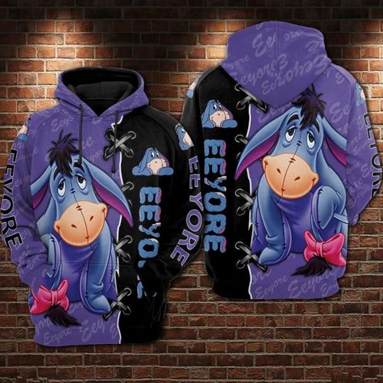 Discover We Are Never Too Old For Cartoon Donkey Eeyore Lovers Hoodie 3D Printed