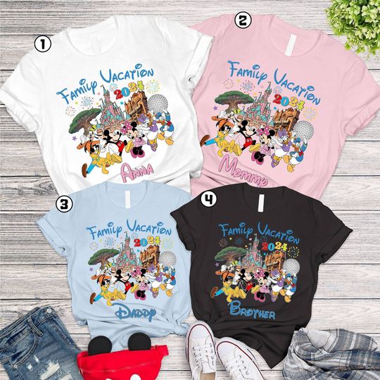 Discover Custom Disneyland Family Vacation 2024 T Shirt