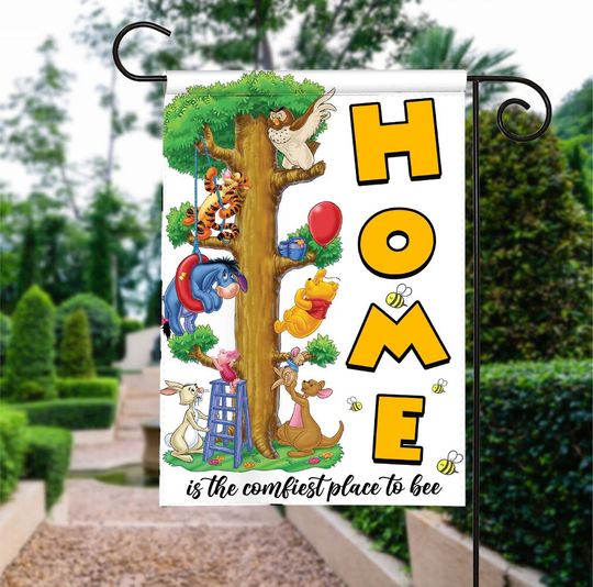 Disney Winnie The Pooh Home And Garden Flag, Flags For The Garden