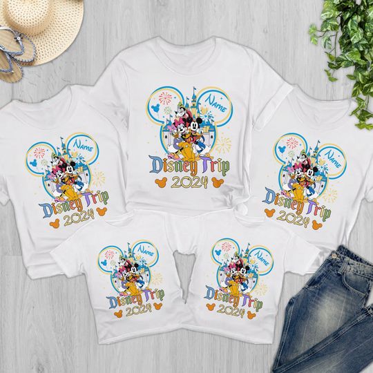 Discover Personalized Family 2024 Trip Shirts, Custom Happiness World Shirt