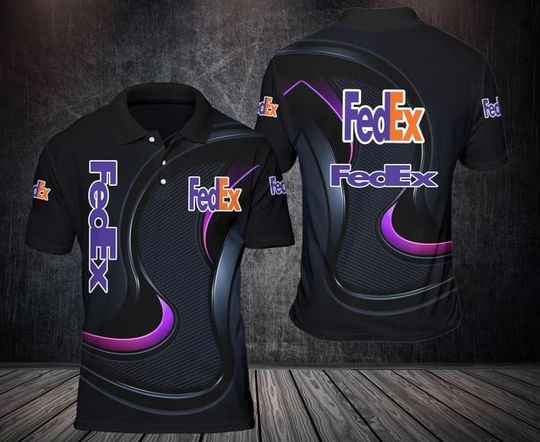 FedEx Polo Shirt, FedEx Ground 3D Printed Polo Shirt