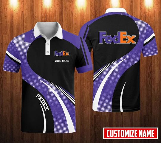 Personalized FedEx Polo Shirt, FedEx Ground 3D Printed Polo Shirt