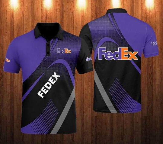 FedEx Polo Shirt, FedEx Ground 3D Printed Polo Shirt