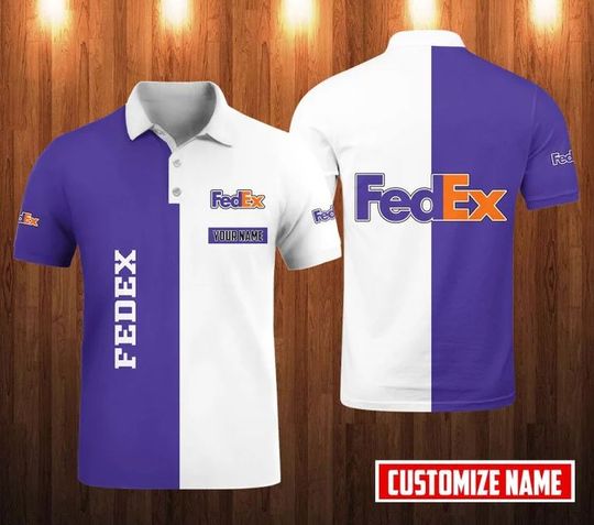 Personalized FedEx Polo Shirt, FedEx Ground 3D Printed Polo Shirt