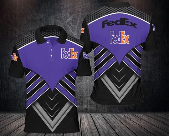 FedEx Polo Shirt, FedEx Ground 3D Printed Polo Shirt