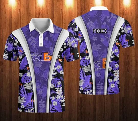 FedEx Polo Shirt, FedEx Ground 3D Printed Polo Shirt
