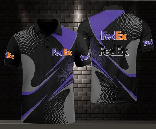 FedEx Polo Shirt, FedEx Ground 3D Printed Polo Shirt