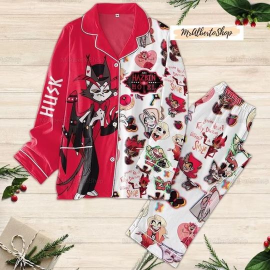 Husk Hazbin Hotel Pajamas, Hazbin Hotel Sleepwear