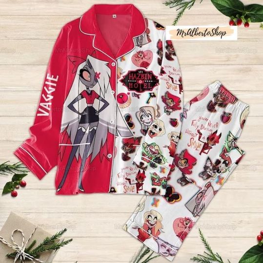 Vaggie Hazbin Hotel Pajamas, Hazbin Hotel Sleepwear