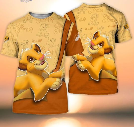 The Lion King Simba Disney Shirt, Disney 3D Printed Shirt