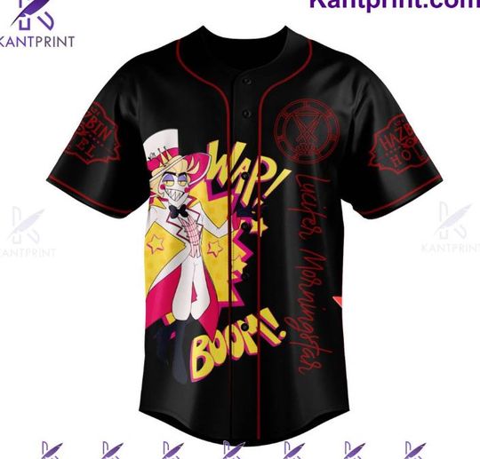 Lucifer Morningstar Hazbin Hotel Baseball Jersey, Hazbin Hotel Fan Gift