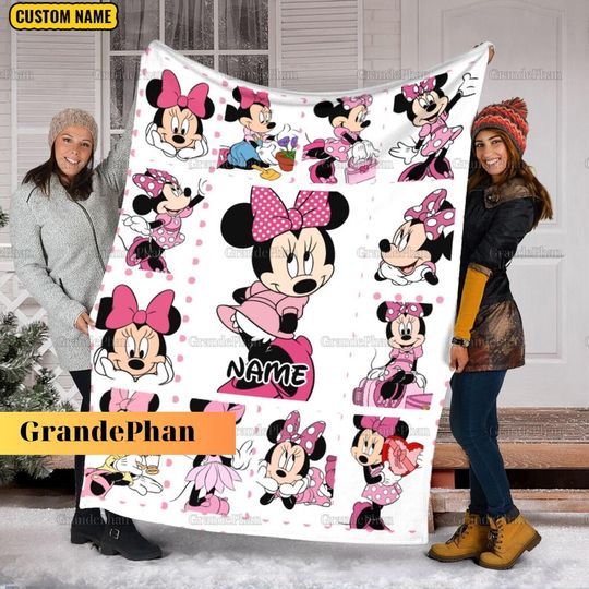 Minnie Emotions Blanket,  Minnie Love Blanket, Magic Kingdom, Minnie Mouse Blanket, Disneyland Blanket