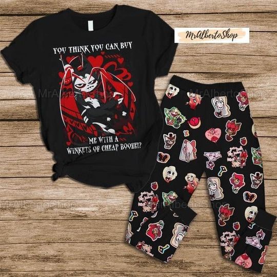 Husk Hazbin Hotel Pajamas, Hazbin Hotel Sleepwear