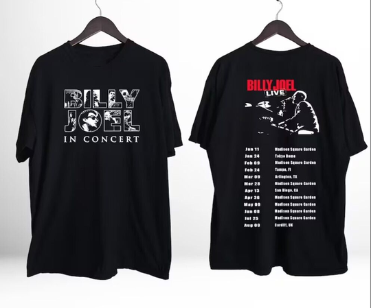 Billy Joel 2024 Tour Shirt, Billy Joel Tour Shirt, Billy Joel Concert Shirt