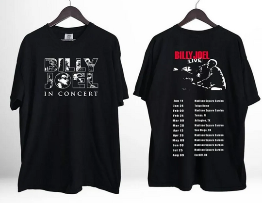Discover Billy Joel World Tour 2024 T-Shirt