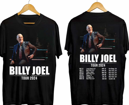 Billy Joel Tour 2024 Graphic T-Shirt, Vintage Billy Joel Shirt