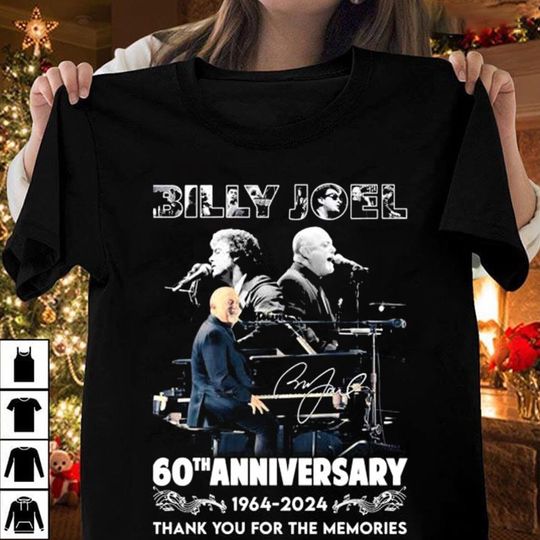 Billy Joel 60th Anniversary 1964-2024 Thank Memories Signature Shirt