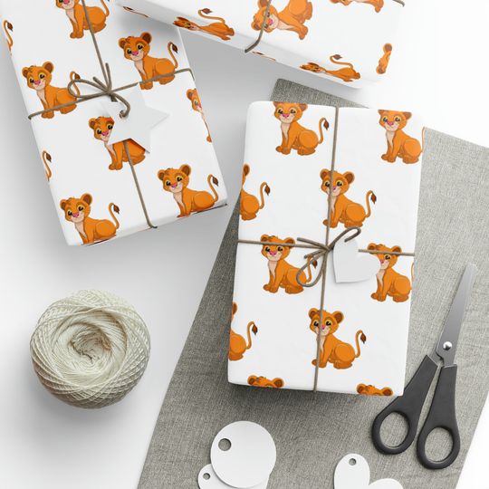 The Lion King Simba Custom Design Wrapping Paper Disney Movie Birthday Special Occasion Gift Giving