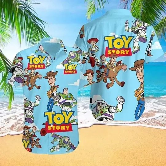 Toy Story Hawaiian Shirts Casual Beach Shirts Party Shirt