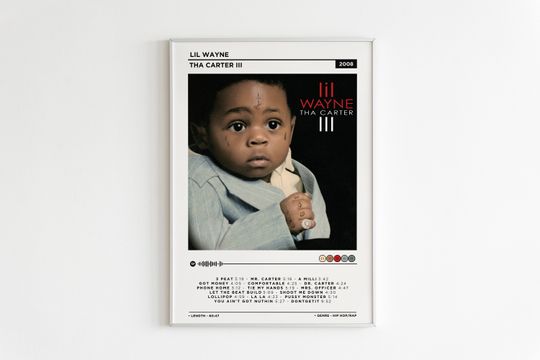 Lil Wayne Poster, Lil Wayne Concert Poster, Retro Music Poster