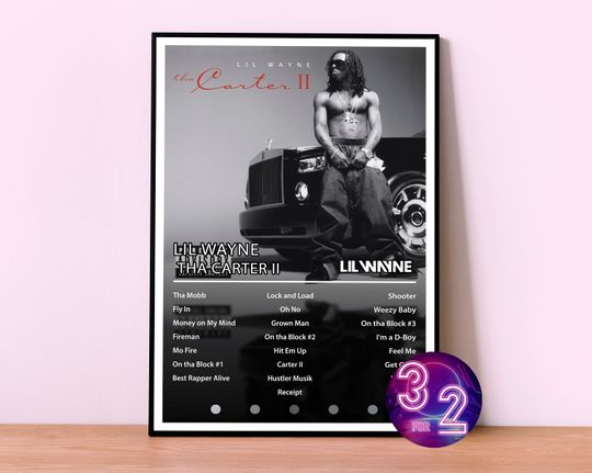 Lil Wayne Poster, Lil Wayne Concert Poster, Retro Music Poster