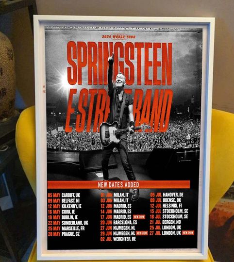 Bruce Springsteen And The E Street Band 2024 World Tour Poster
