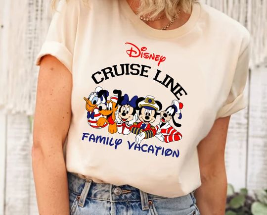 Disney Cruise Line Family Vacation Shirt, Mickey and Friends Let's Cruise