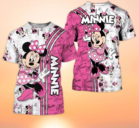 Minnie Mouse Disney Shirt, Disney 3D Printed Shirt