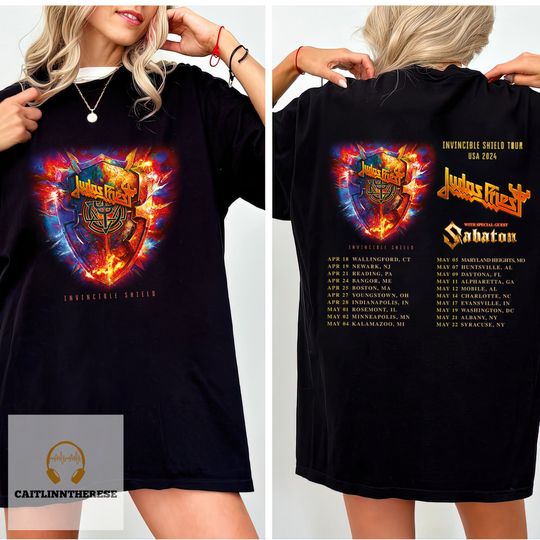 Judas Priest Invincible Shield 2024 Tour Shirt, Judas Priest Band Shirt