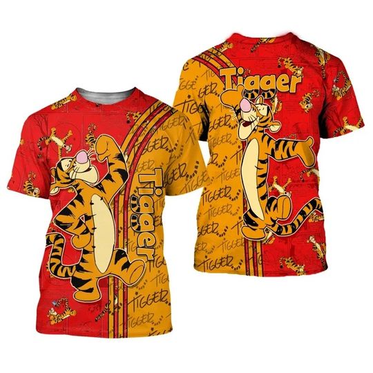 Winnie the Pooh Tigger Disney Shirt, Disney 3D Printed Shirt