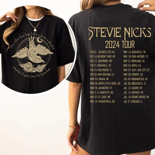 Stevie Nicks 2024 Live In Concert Shirt, Vintage Stevie Nicks 2024 Tour Shirt