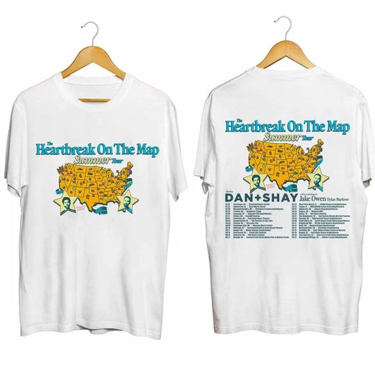 Discover Dan And Shay Tour Heartbreak On The Map 2024 Shirt