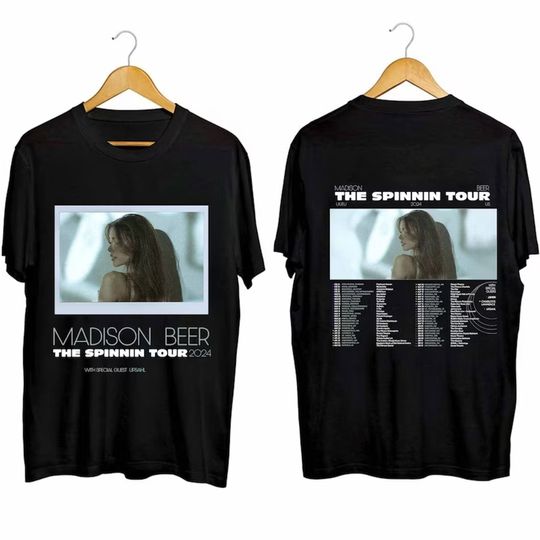 Discover Madison Beer The Spinning Tour 2024 Shirt, Madison Beer Fan Shirt
