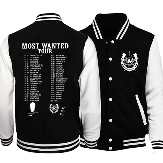Bad Bunny T Shirt Most Wanted Tour 2024 Baseball Jacket