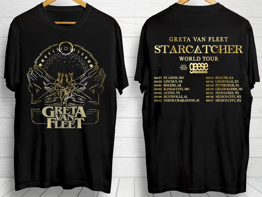Discover 2024 Greta Van Fleet Starcatcher World Tour Unisex T Shirt
