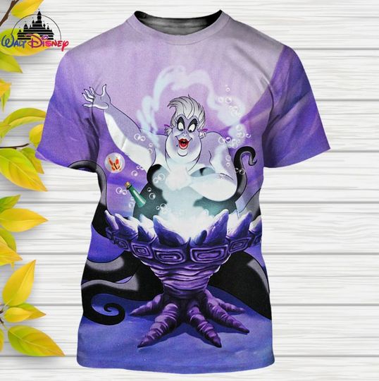 Ursula Villains Disney Shirt, Disney 3D Printed Shirt