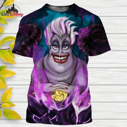 Ursula Villains Disney Shirt, Disney 3D Printed Shirt