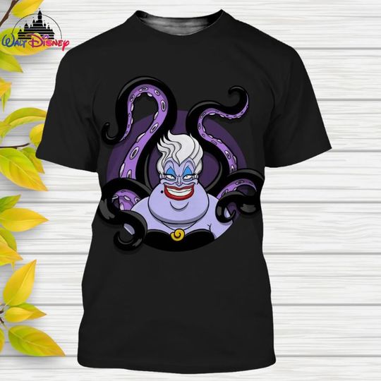 Ursula Villains Disney Shirt, Disney 3D Printed Shirt