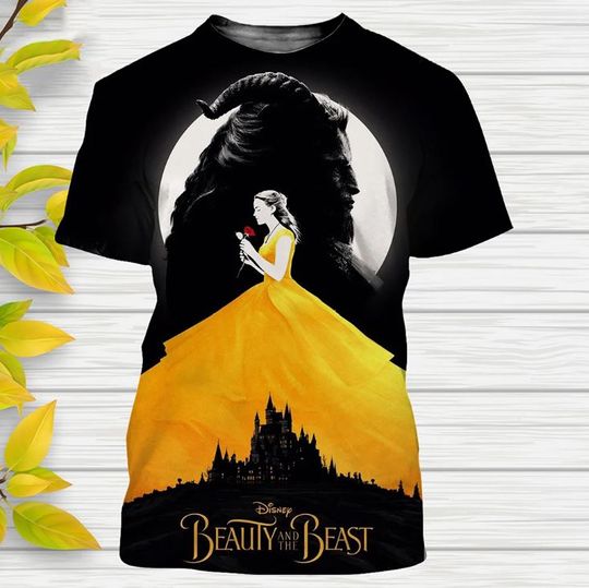 Beauty And The Beast Disney Shirt, Disney 3D Printed Shirt