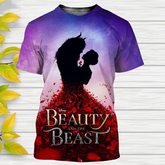 Beauty And The Beast Disney Shirt, Disney 3D Printed Shirt