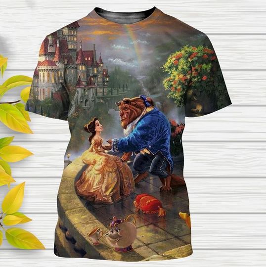 Beauty And The Beast Disney Shirt, Disney 3D Printed Shirt