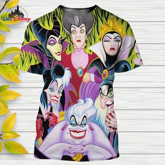 Ursula Villains Disney Shirt, Disney 3D Printed Shirt