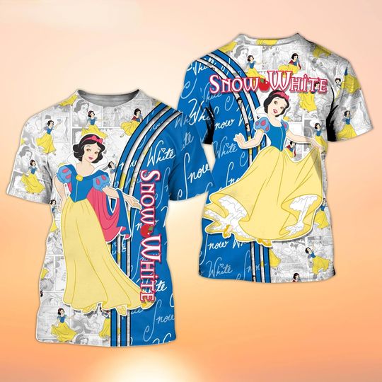 Discover Snow White Princess Disney Shirt, Disney 3D Printed Shirt