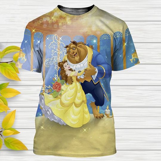 Beauty And The Beast Disney Shirt, Disney 3D Printed Shirt