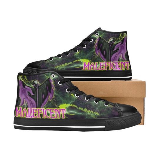 Maleficent Disney Men's High Top Sneakers