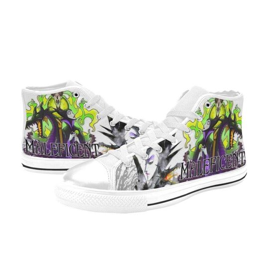 Maleficent Disney Men's High Top Sneakers